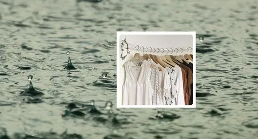 Fotos de llovizna y prendas, en nota de cómo hacer para que la ropa seque rápido en día de lluvia y sin mal olor 