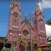 Foto de Santuario Santa Laura, en nota de dónde queda la iglesia rosada en Colombia, con datos mágicos y fama en el mundo