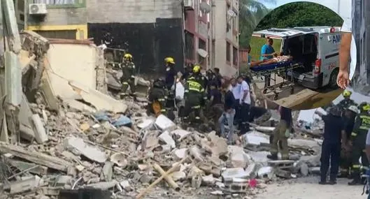 Se desplomó una torre de un edificio en Barranquilla. 