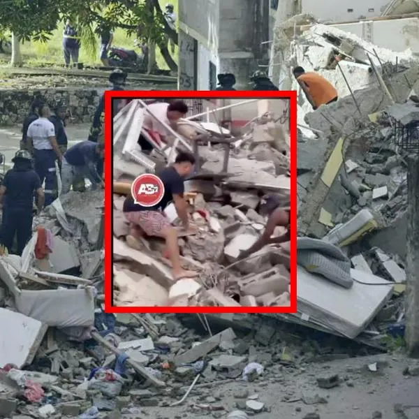 Tragedia en edificio de Barranquilla: difunden video de hombre en escombros