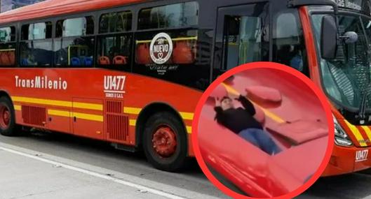 Transmilenio pidió identificar a joven que viajo sobre un bus sin pagar