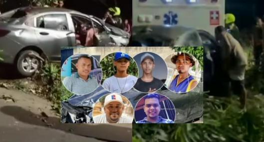 Luto en Turbaco, Bolívar: seis hombres murieron en un siniestro vial; el conductor que causó el accidente manejaba ebrio