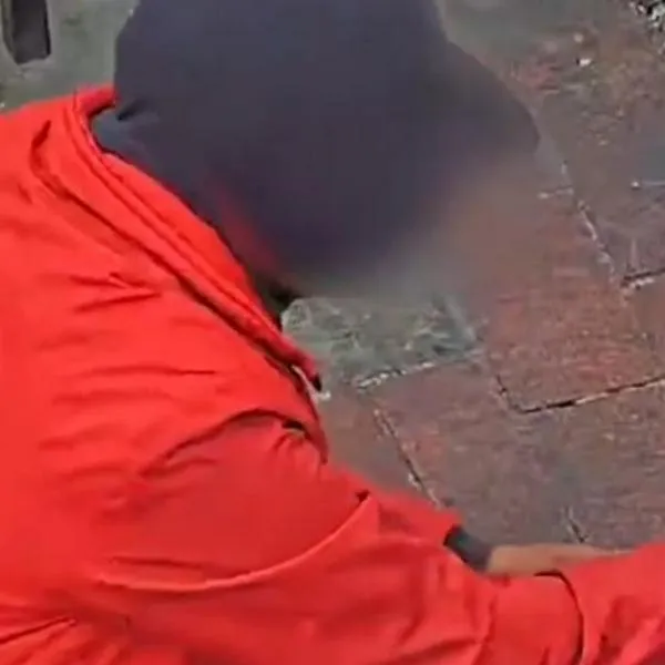 Captura de video de captura en Bogotá e imagen de referencia de cámaras de seguridad.