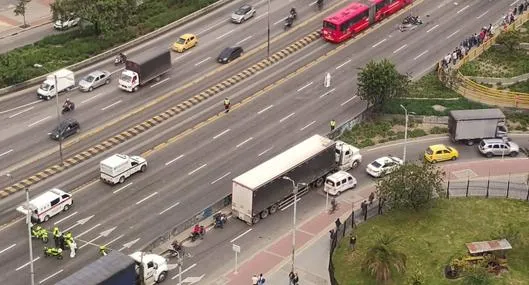 Accidente en la Carrera 30, en Bogotá.