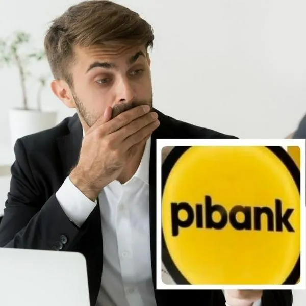 Foto de hombre sorprendido y Pibank, en nota de que Pibank, rival de Nu y Lulo Bank en Colombia, dijo cómo arranca en Estados Unidos