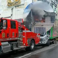 Incendio en el sur de Bogotá. 