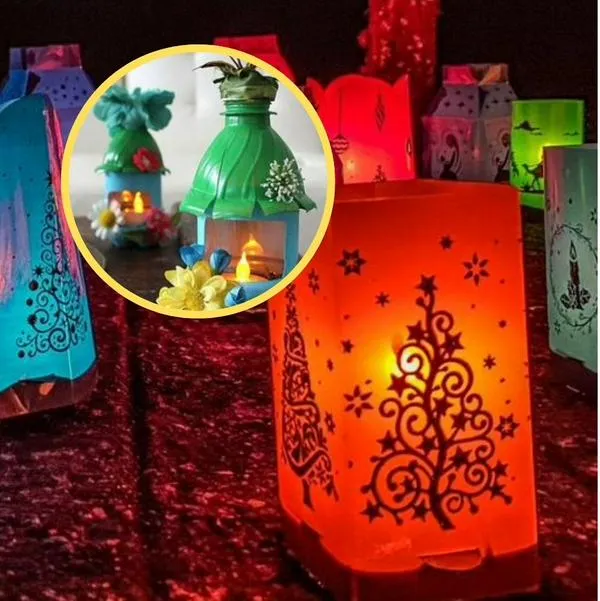 ¿Es mejor usar farol o botella de plástico para las velas? Una, evita quemaduras