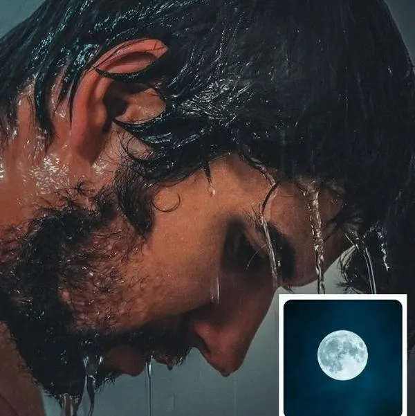 Fotos de ducha y luna, en nota de qué significa bañarse siempre por las noches, según psicología 