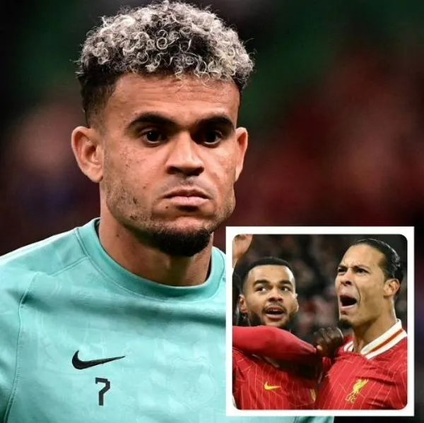 Fotos de Luis Díaz y Virgil Van Dijk, en nota de que compañero de Luis Díaz en Liverpool reveló charla en el camerino sobre el equipo.