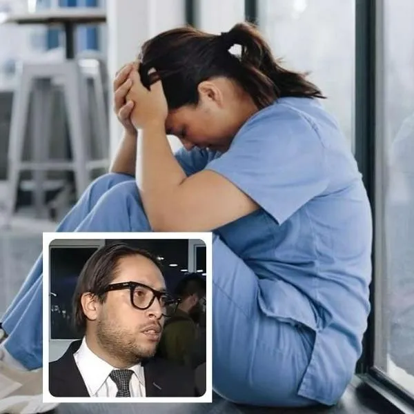Foto de médica triste y Mineducación, en nota de que maltrato a médicos en Colombia expuso 6 universidades: Mineducación dio anuncio