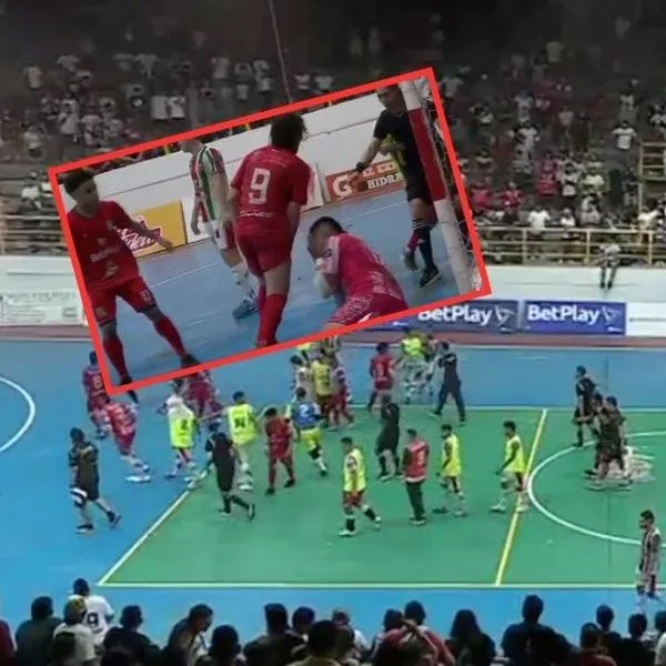 Así fue la pelea en la final del futsal de Colombia