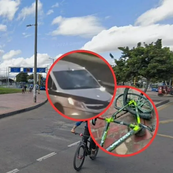 Momento en el que un conductor atropelló a una mujer frente al Portal Suba de Bogotá y huyó