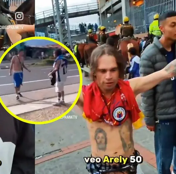 Hincha de Millonarios que se puso camiseta del Pasto fue golpeado por otro barrista del 'Embajador': video