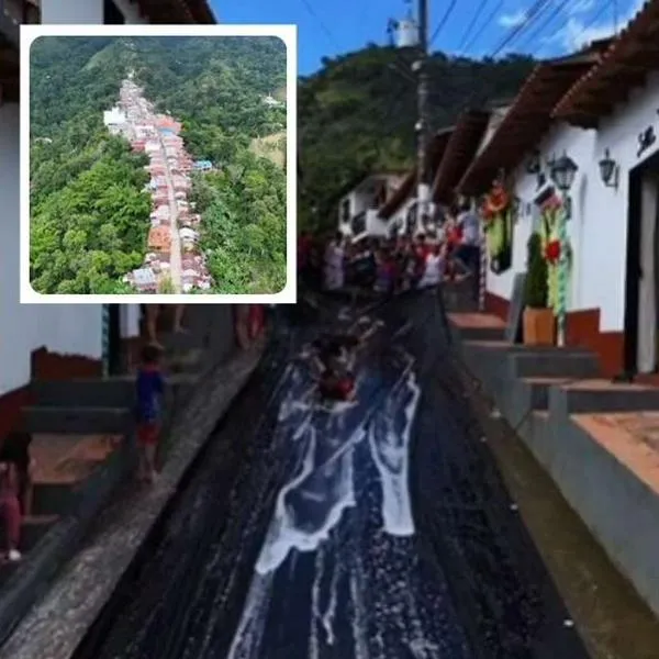 cuál es el pueblo con deslizador municipal más largo de Colombia 
