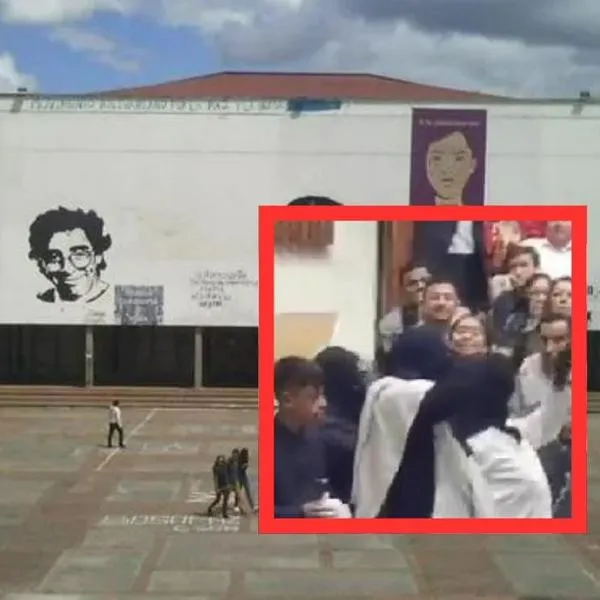 Universidad Nacional estudiantes sacaron corriendo a encapuchados 