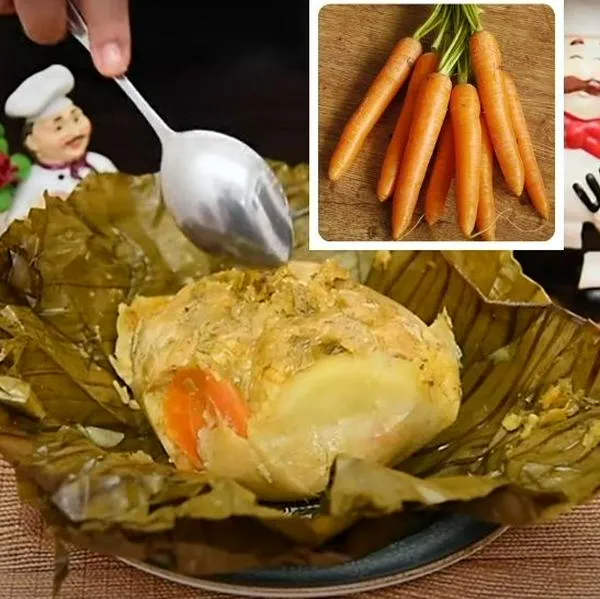 Foto de tamal tolimense y zanahorias, en nota sobre para qué sirve la zanahoria en tamal tolimense y experto dijo si se puede comer