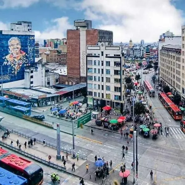 San victorino, en centro de Bogotá, así se ve para hacer compras de Navidad