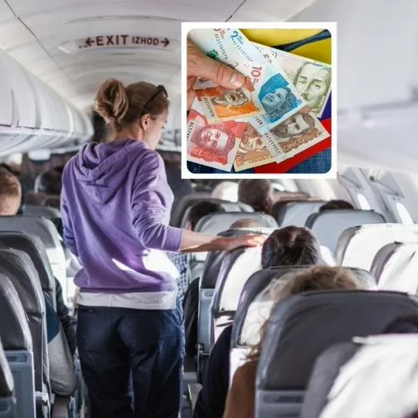 Foto de viajeros en avión y dinero, en nota de cuál es el vuelo más barato del mundo: desde $ 40.000 se puede viajar por Europa