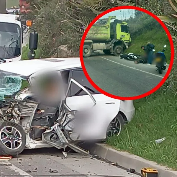Accidente en la vía Mosquera-Soacha. 