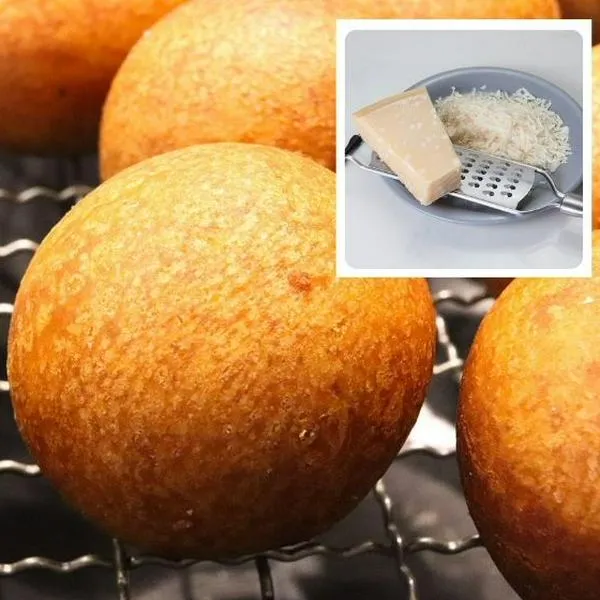 Fotos de buñuelos y queso parmesano, en nota de cómo hacer buñuelos de queso parmesano para novena de Navidad, con receta fácil