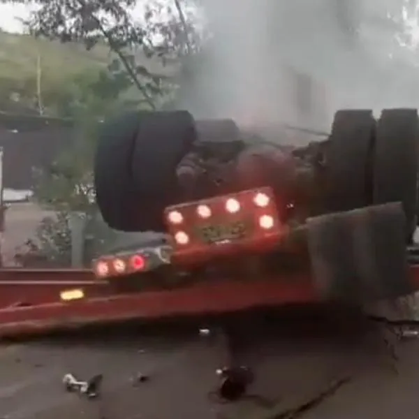 Captura de video de accidente vía Bogotá-Melgar.