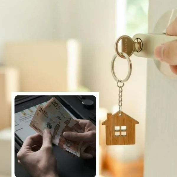 Fotos de vivienda y dinero, en nota de cuánto pagar de arriendo en Colombia según ingresos mensuales, desde $ 2.000.000