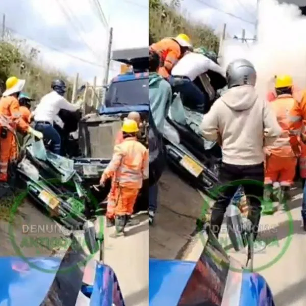 Así fue el terrible accidente entre una volqueta y un carro particular hoy en Antioquia: obligó a cerrar Túnel de Oriente. Acá, los detalles.