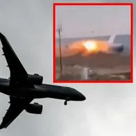 [Video] Primeras imágenes de accidente de avión en Kazajistán