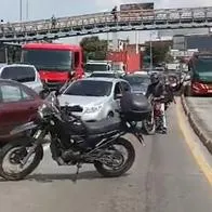 Trancón en Bogotá.