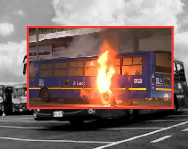 Bogotá hoy: bus del SITP se incendió en carrera 30 con calle 17 por una llanta