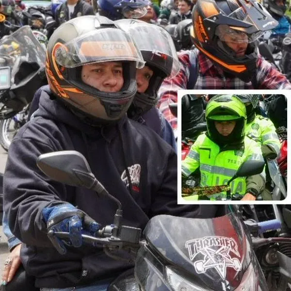 Fotos de motociclistas en Colombia, en nota de cuánto puede sobrepasar la carga de moto, para revisar si hay multa en carretera