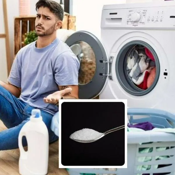 Foto de lavar ropa y sal, en nota de por qué se debe colocar una cucharada de sal en lavadora antes de lavar la ropa