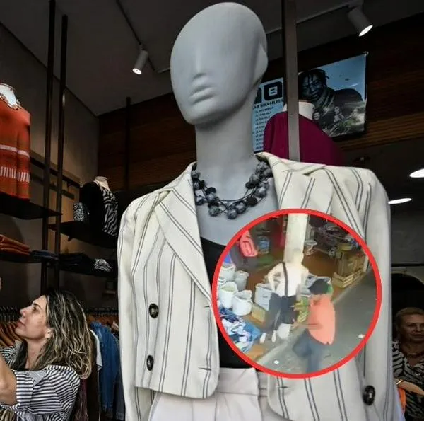 Ladrón intenta robarle bolso a maniquí en Bolivia y video es viral
