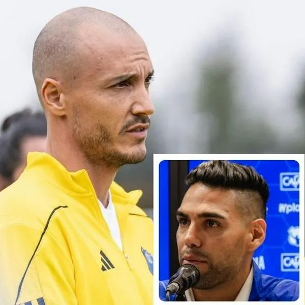 Fotos de David González y Falcao García, en nota de qué pasó con Falcao García en Millonarios con David González: revelador momento