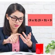 ¿Cuál es la respuesta de (9 x 9) (9 ÷ 9) + 9? Reto que saca canas verdes