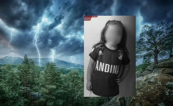 Niña que murió tras la caída de un rayo.