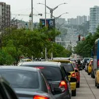 Tráfico en Barranquilla, en nota sobre que Colombia tiene la ciudad con más congestión, según estudio