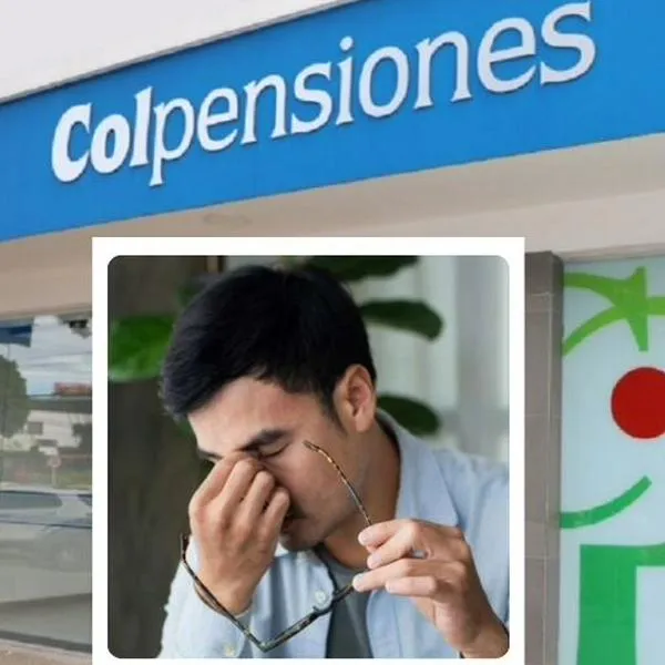 Foto de Colpensiones y hombre preocupado, en nota de por qué Colpensiones tiene fallas en la app en enero medida por cambios en 2025