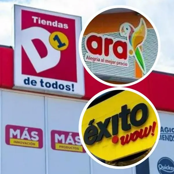 Fotos de Éxito, D1, Ara, en nota sobre robos en Éxito, D1, Ara y más supermercados en Colombia en 2024 fueron revelados