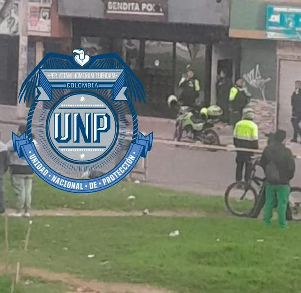 Escena del crimen donde aparece una persona fallecida por parte de un escolta de la UNP.