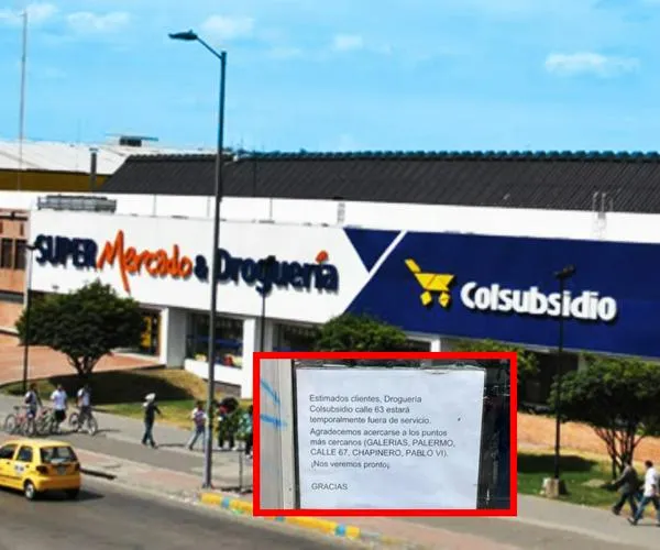 Anuncio de Colsubsidio, Chapinero. Foto: tomada de Red+ Noticias.