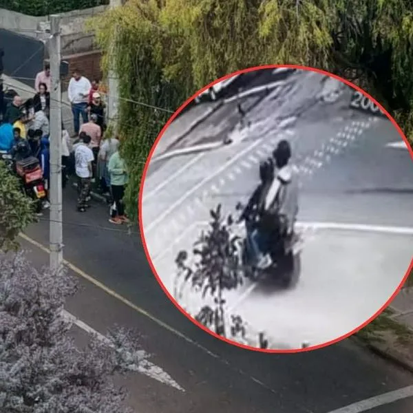 Captura de pantalla y foto de robo en Chapinero, Bogotá, donde hombre fue herido.
