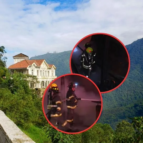 Bomberos apagaron llamas en incendio de negocios del mirador del Salto del Tequendama. Familias tuvieron graves pérdidas