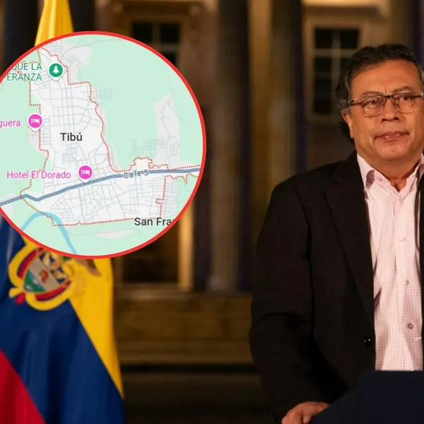 Petro llegó a Tibú para presidir un consejo de seguridad tras la guerra que se libra en el Catatumbo