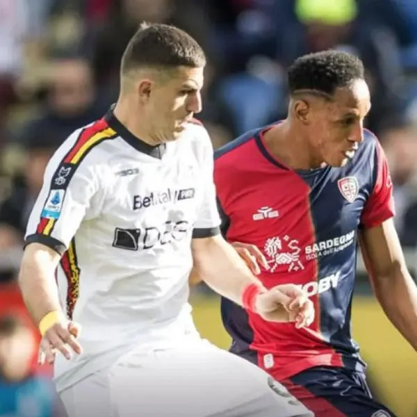 Yerry Mina y el duro pisotón que sufrió en Cagliari vs. Lecce: ¡hay video!