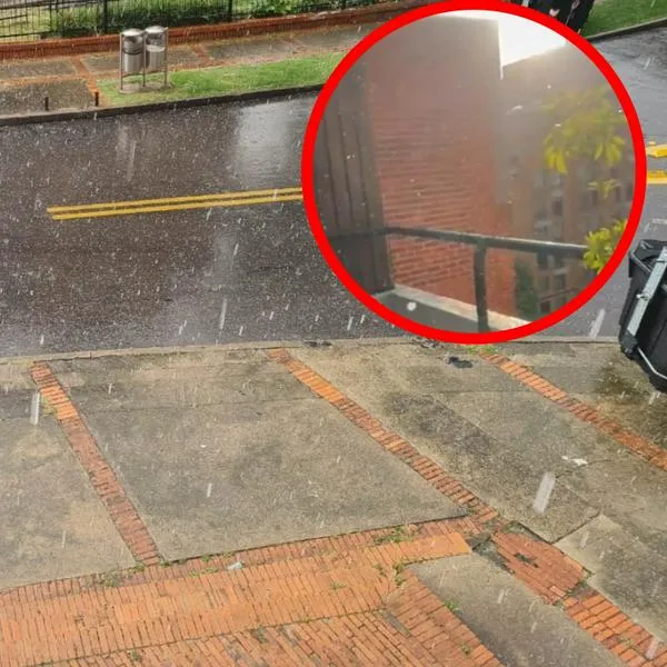 Granizo, sol y calor en Bogotá. 