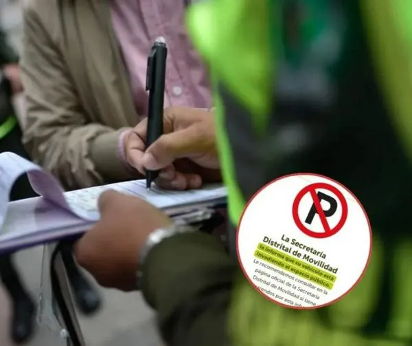 Multa de tránsito en Bogotá de  $ 604.100: les dejan volante a conductores