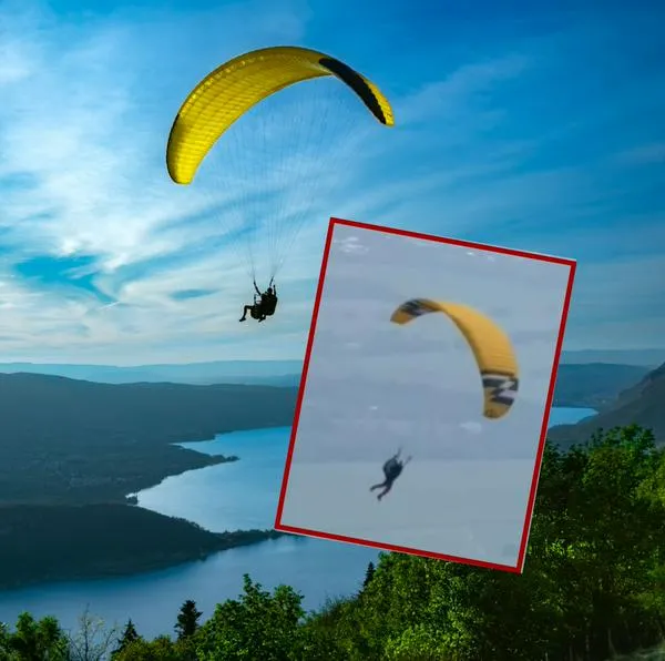Así fue el accidente de parapente.