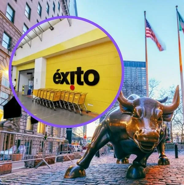 Imagen de referencia de NYSE y almacenes Éxito.