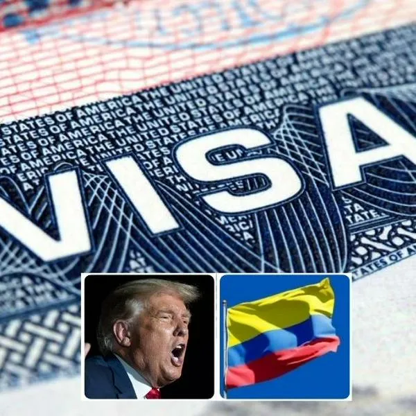 Foto de visa, Donald Trump y Colombia, en nota de cómo viajar a Estados Unidos sin visa desde Colombia, con la ESTA como una ayuda